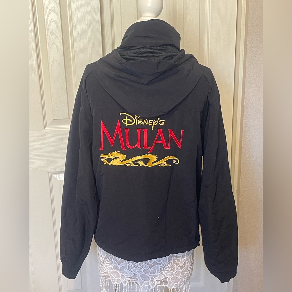 Mulan Disney Movie Jacket Embroidered Vintage 90s Jacket Sz M Cast Crew RARE